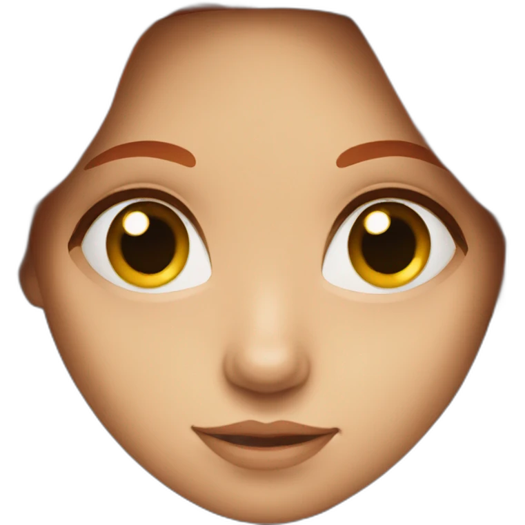 girl with dark Brown eyes and long red hair emoji