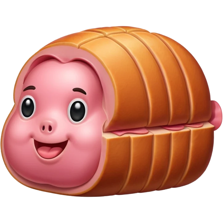 cartoon ham, simple, no text emoji