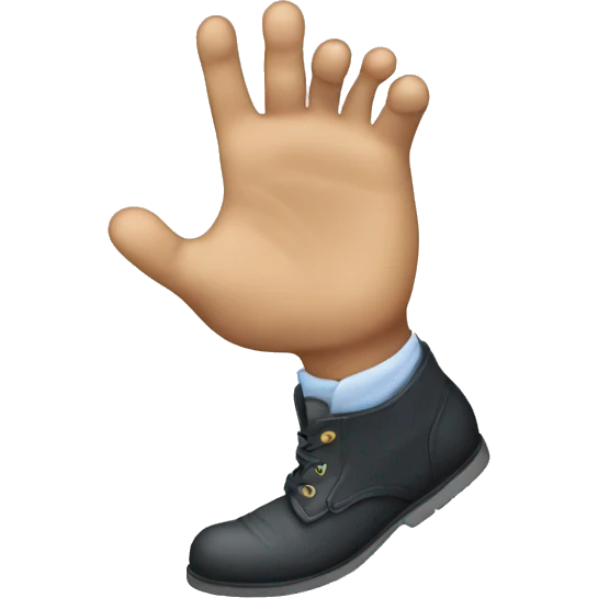 A foot toe going to work emoji