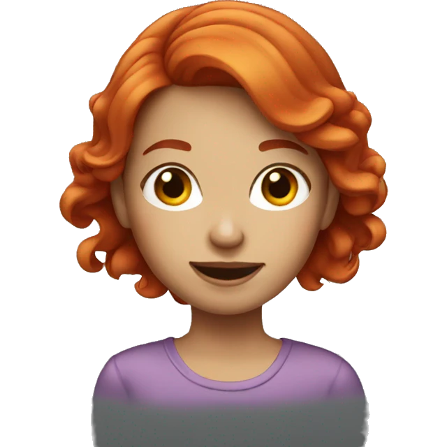 red hair girl birthday emoji