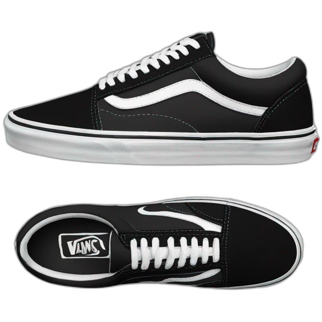 vans black old skool emoji