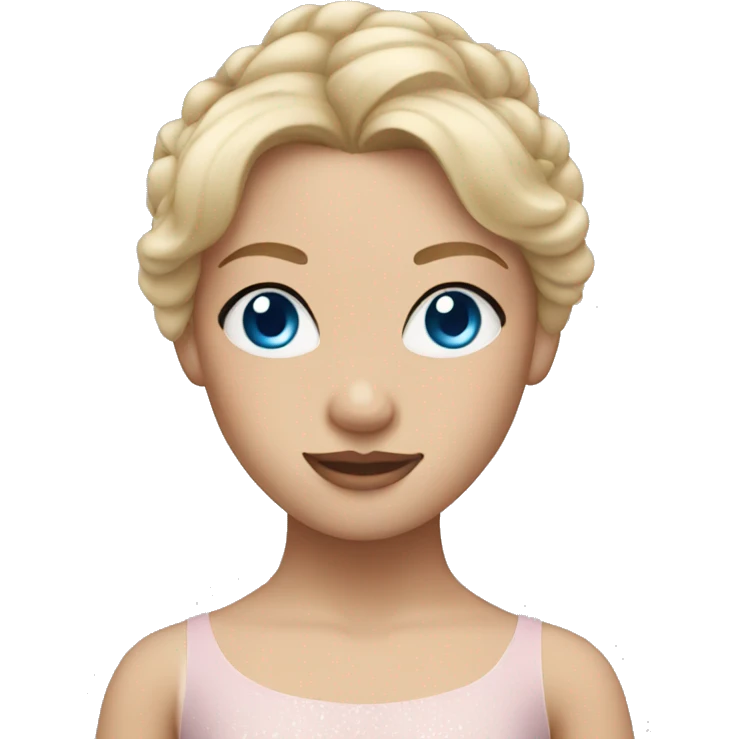 ballerina with blond hair and blue eyes emoji