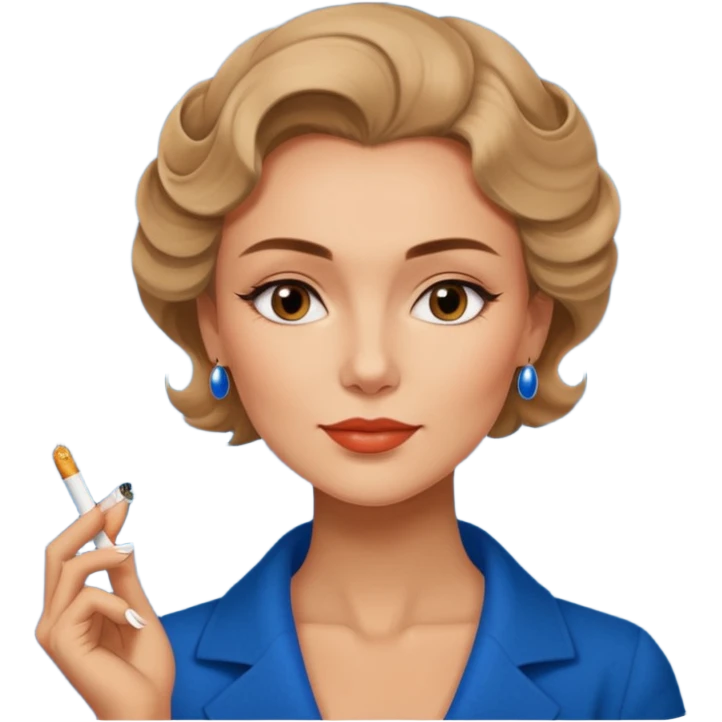 a woman with a slight smile smoking a cigarrette while holding a blue hardcover of Anna Karenina by Liev Tolsoi in a cafeteria full of queer people being nice and ordering specialty coffee from nigeria emoji