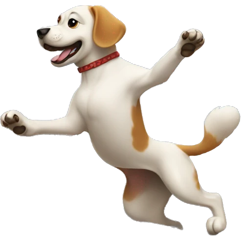 dog dancing on the roof emoji