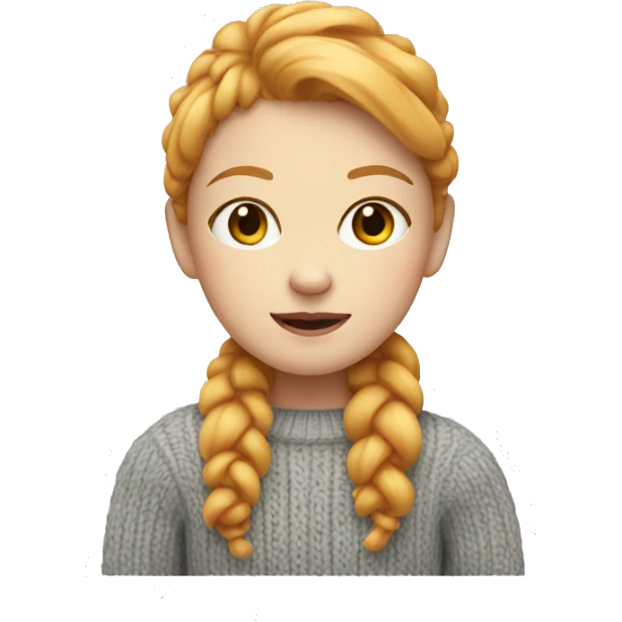 White ginger girl wearing sweater emoji