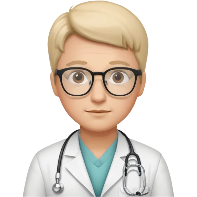 Doctor with glasses emoji