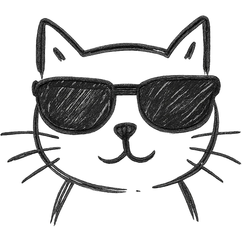 A cat wearing sunglasses emoji