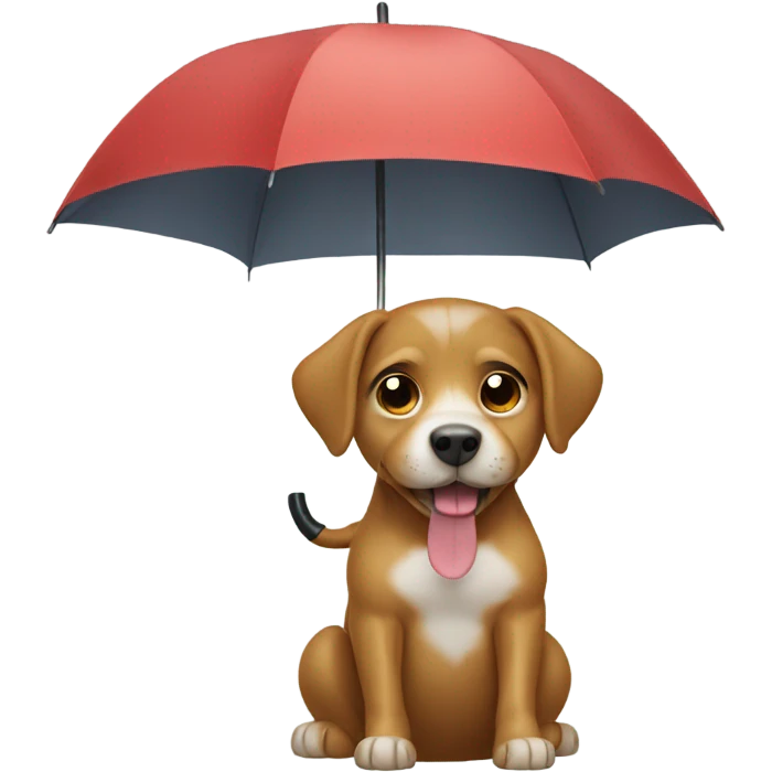 dog with umbrella  emoji