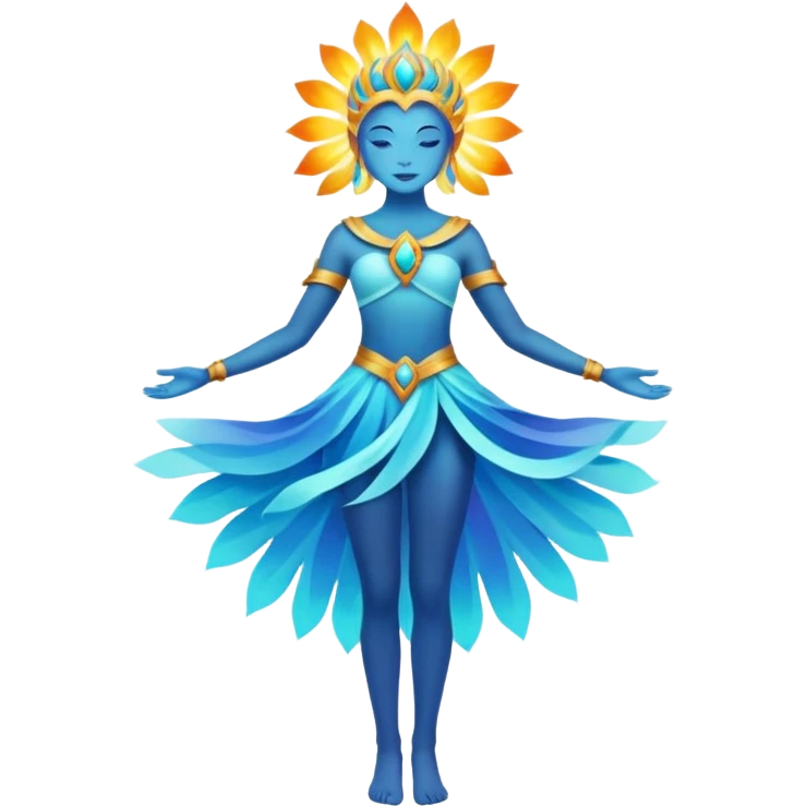 Abstract Colorful Ascending Divine La Creatura Avatar, full body emoji