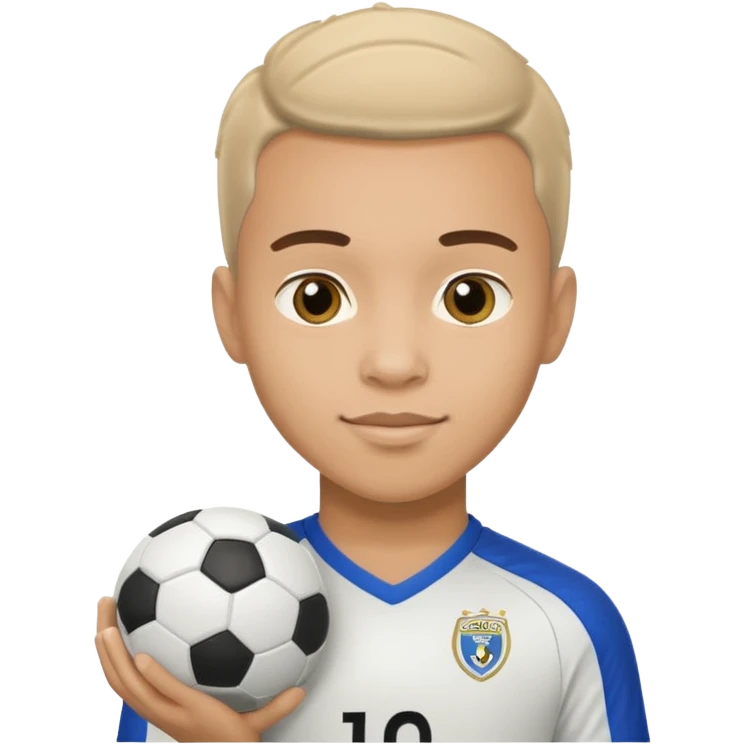 تصویر یک فوتبالیست با توپ emoji