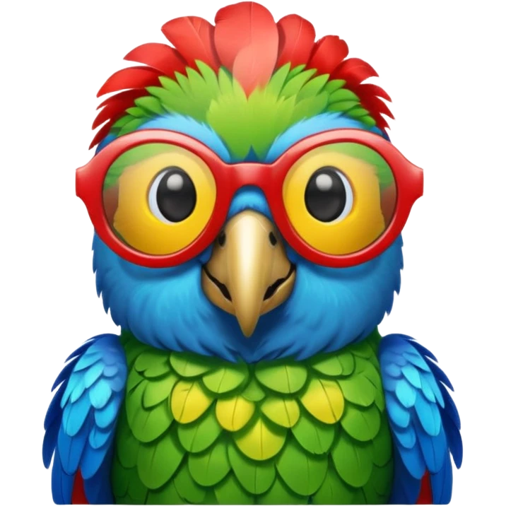 Parrot with shiny sunglasses emoji