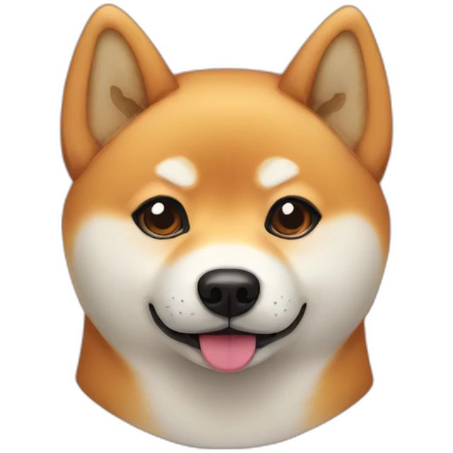 really cute shiba inu head emoji