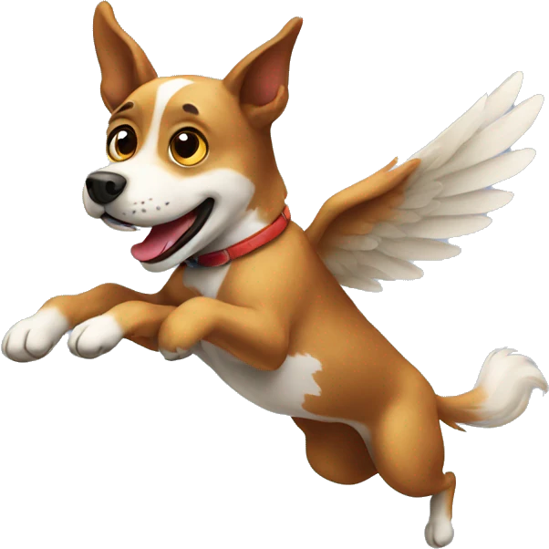 Flying dog emoji