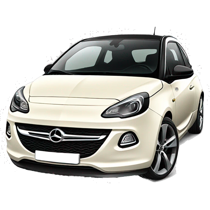opel adam cream white de face emoji