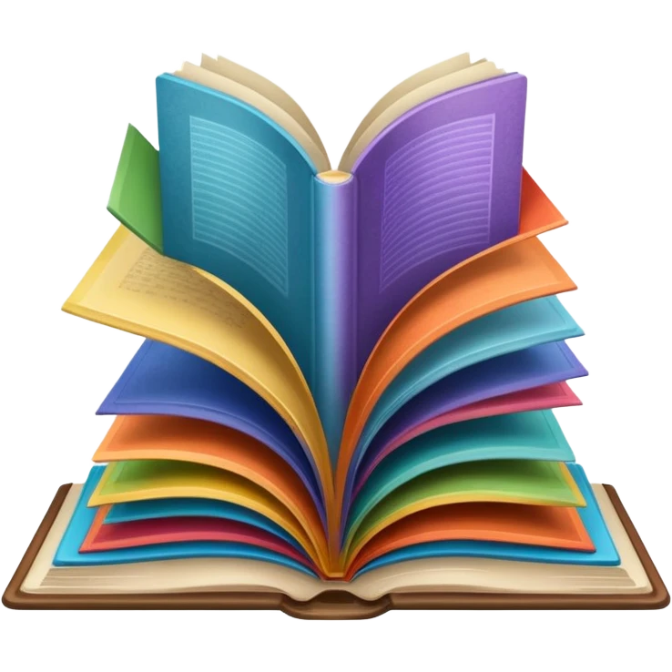 an open book with wallpaper samples. emoji