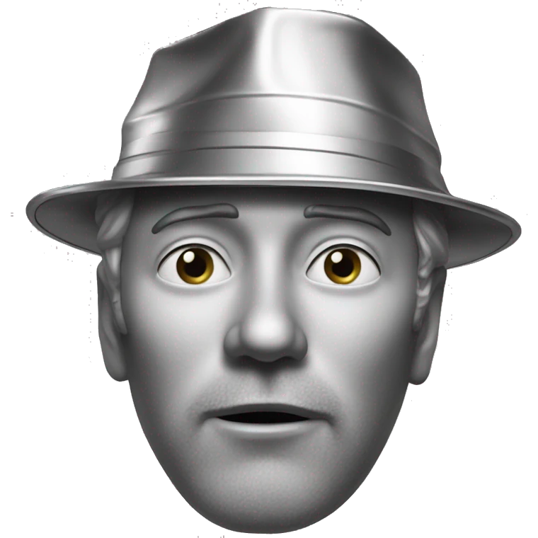 a man pulled down to the nose a pointed conspiracy tin foil hat emoji