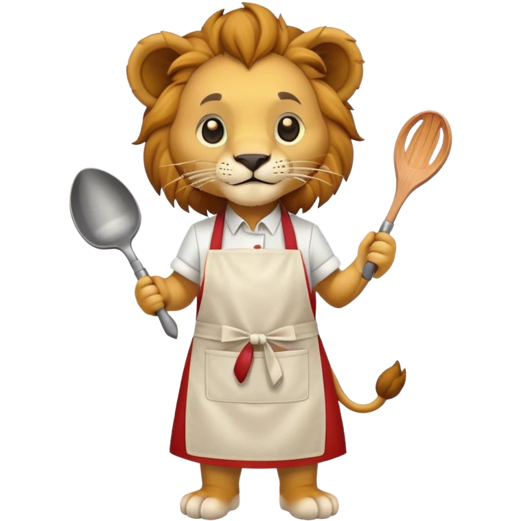 Lion cooking  emoji