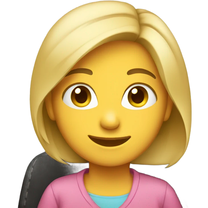 smiling girl in car interior emoji emoji