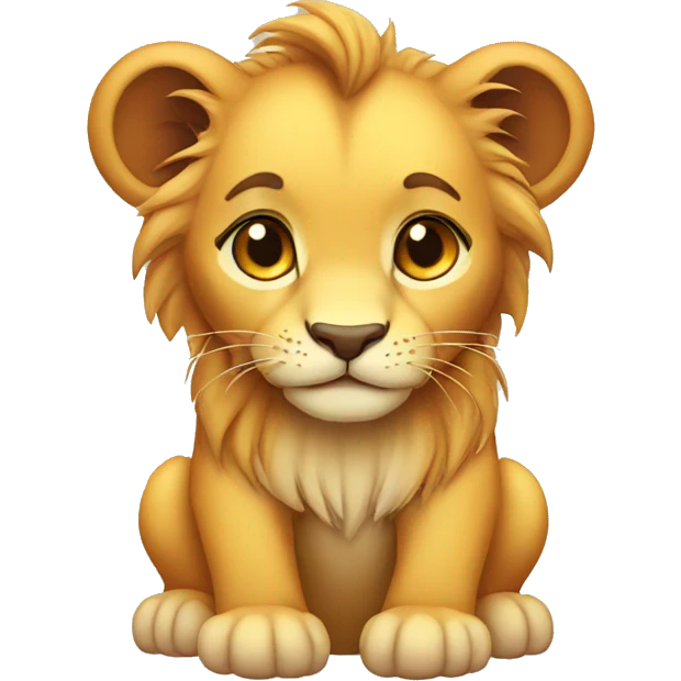 cute baby lion emoji
