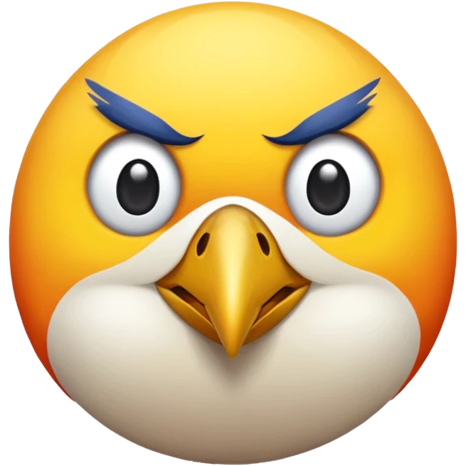 Bird with big balls emoji