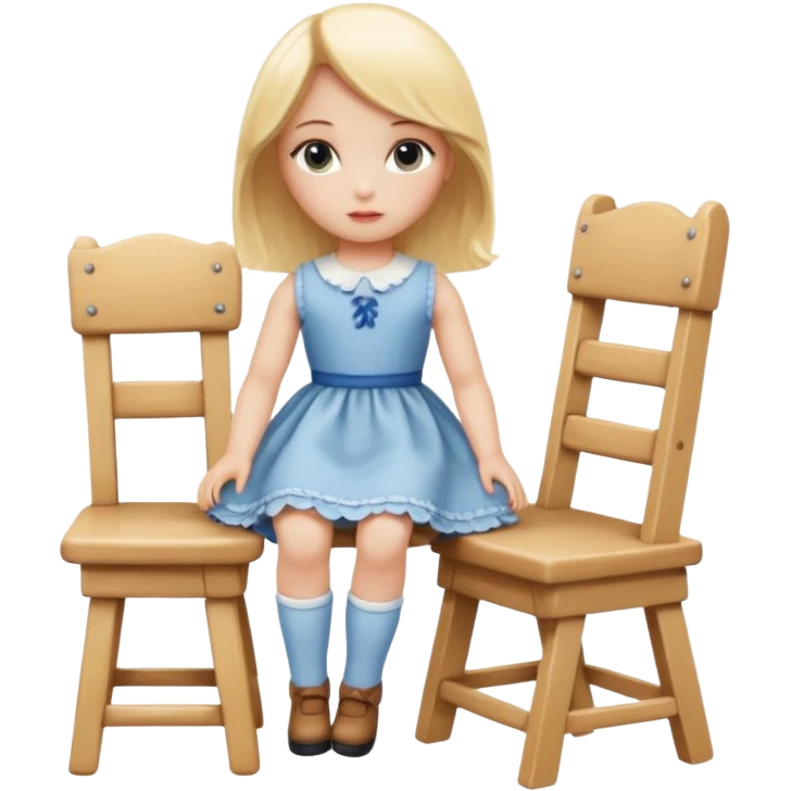 Blonde Doll Sitting On The Chair emoji