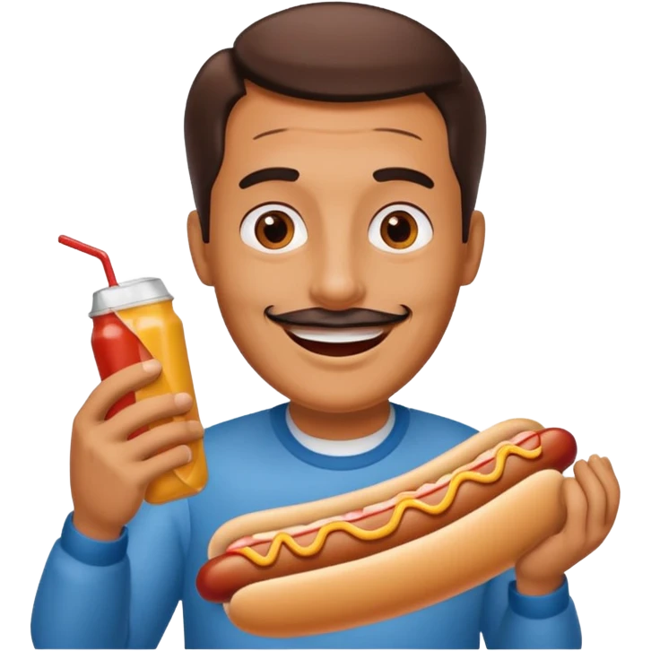 uncle holding hot dog emoji