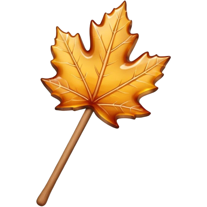 maple taffy on a wooden stick emoji