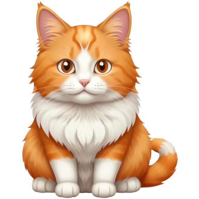 Orange and white cat emoji