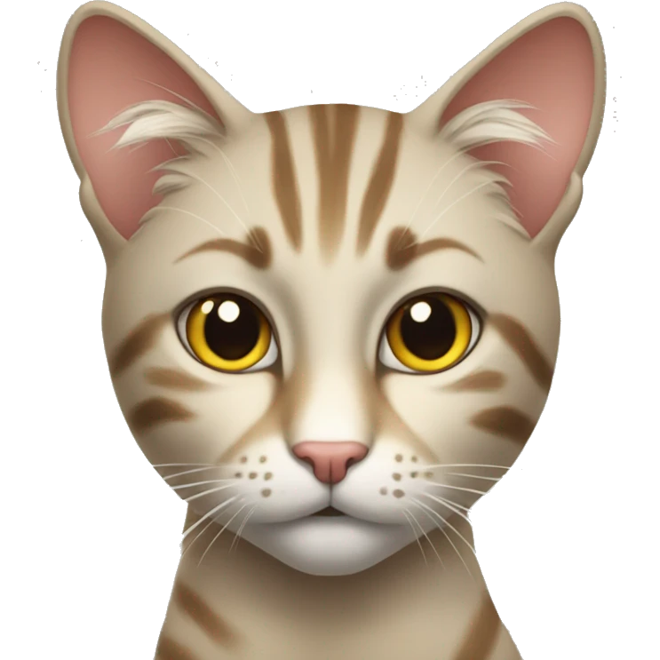 focused feline in natural setting emoji