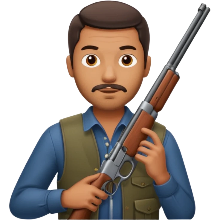 A guy with a shotgun. emoji