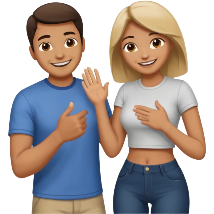 Man Slapping woman’s booty emoji