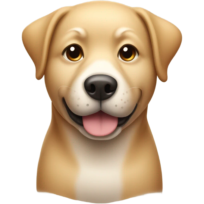 Fat and very round beige dog emoji