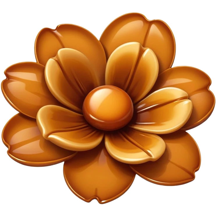 brown caramel flower beautiful finish  emoji