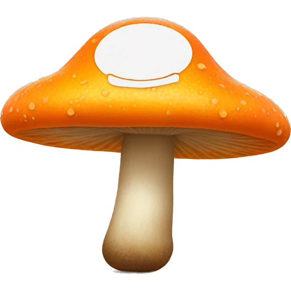 Orange Mushroom with a smiley face  emoji