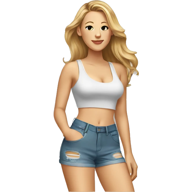 blake lively cartoon wearing tank top emoji
