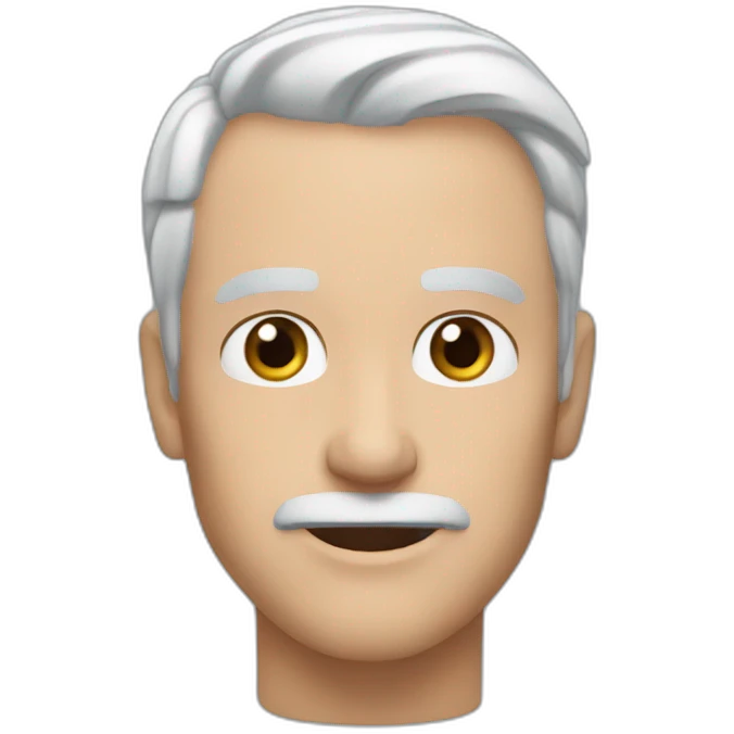 Steve-aged-63 blue eyes no tache emoji