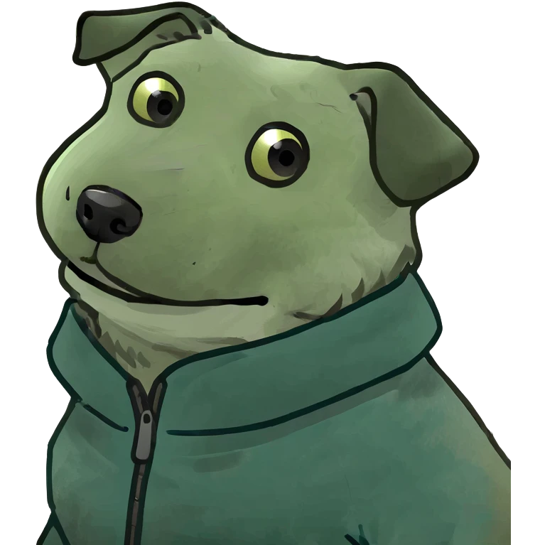 Cute dog wearing a fluffy jacket  emoji