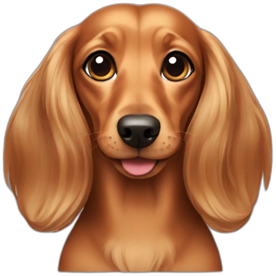 Dashchund long hair emoji