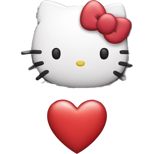 hello kitty heart smoke emoji