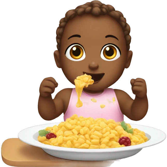 babies eat first meal emoji