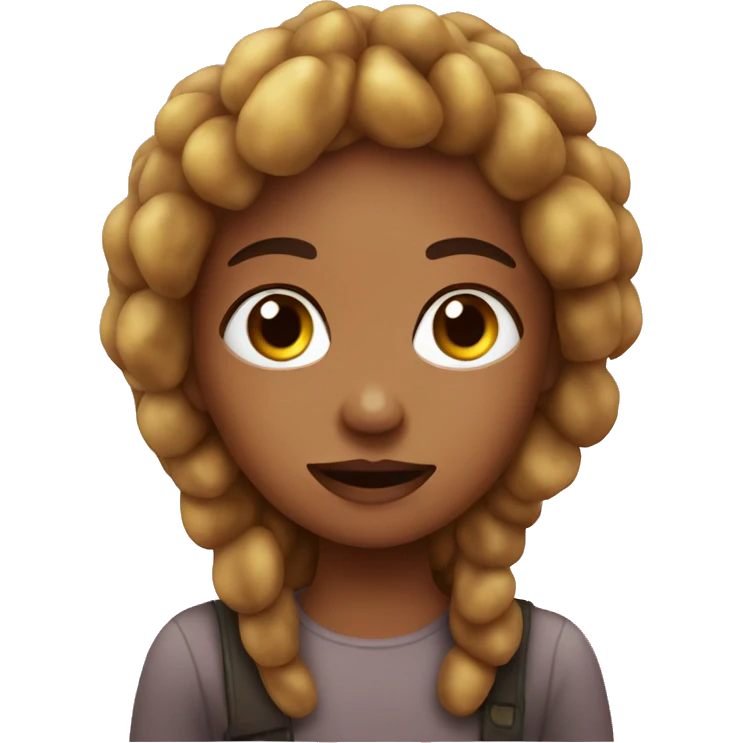 Girl with potato emoji