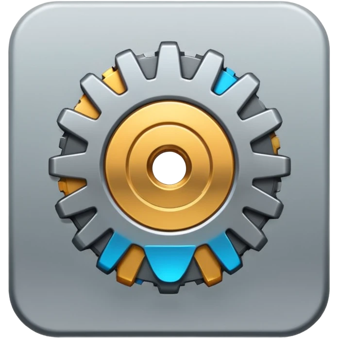 settings gear icon for site navigation. just one gear emoji