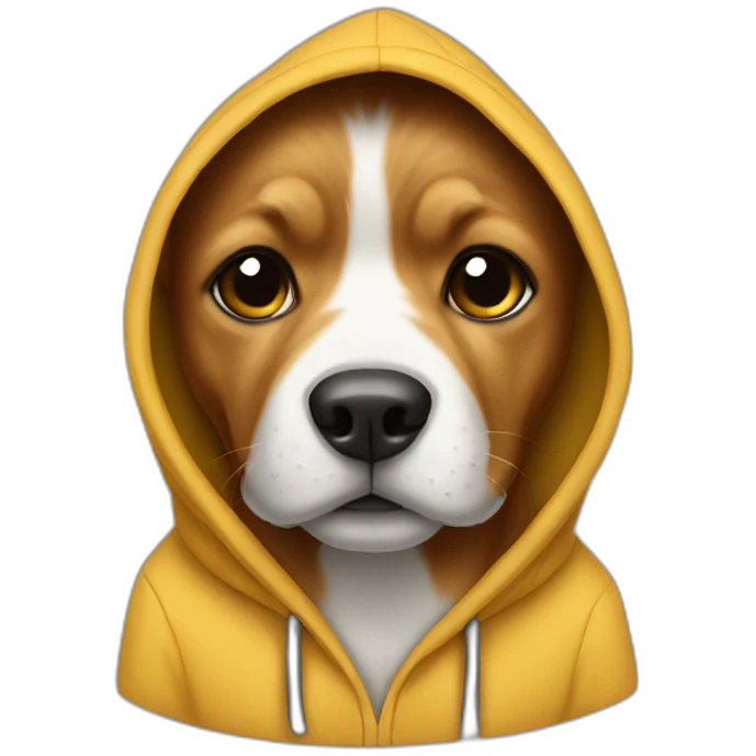 dog wearing hoodie emoji