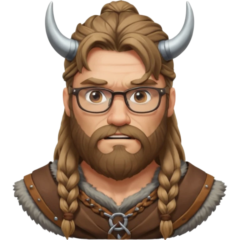 Glasses-Wearing wild viking emoji