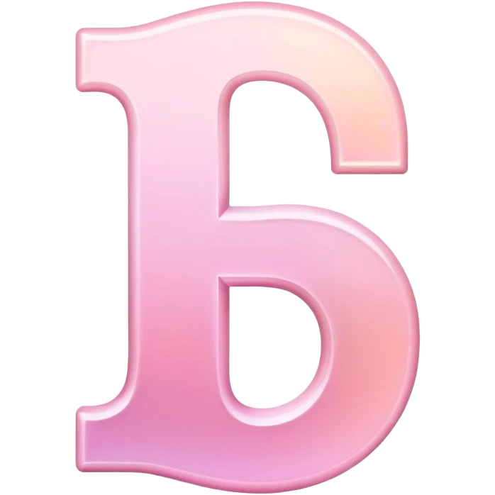 Iridescent pastel pink Font setting icon with letter I emoji