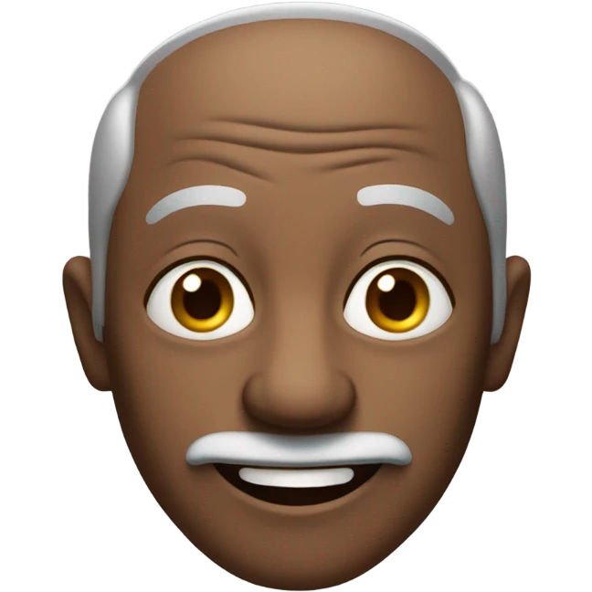 Grandpa with boogers and awkward smile emoji