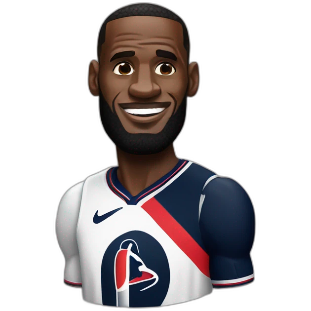 lebron james avec un maillot du psg emoji