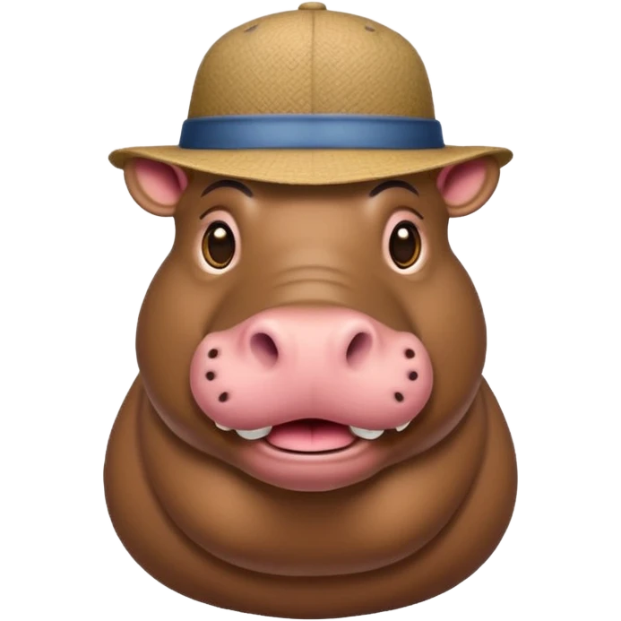 hipoptamus wearing hat emoji