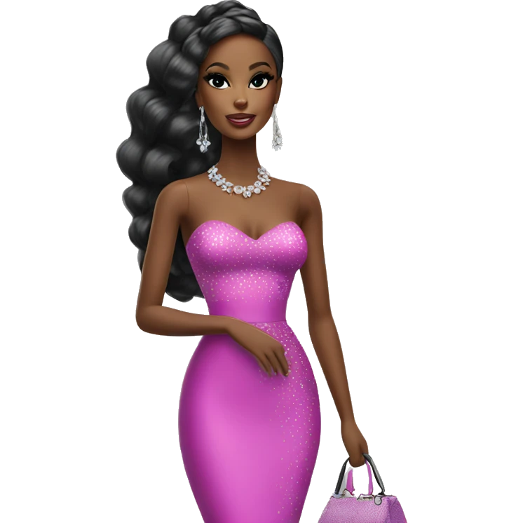 glamorous black barbie  emoji