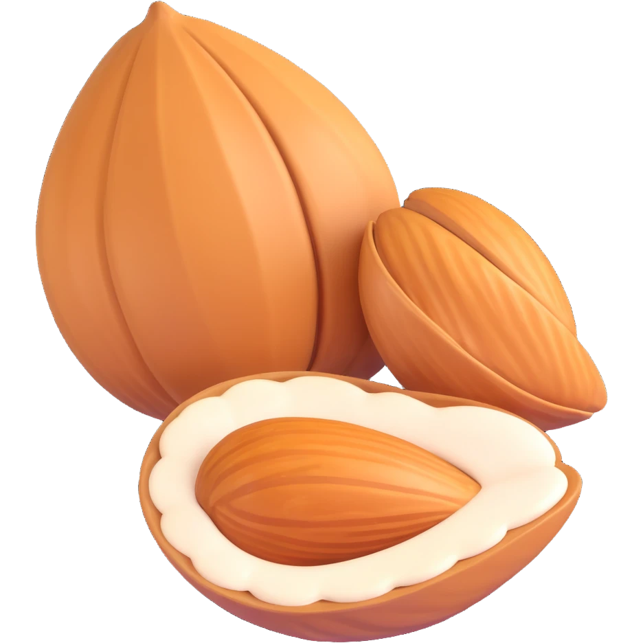 almond with shell emoji